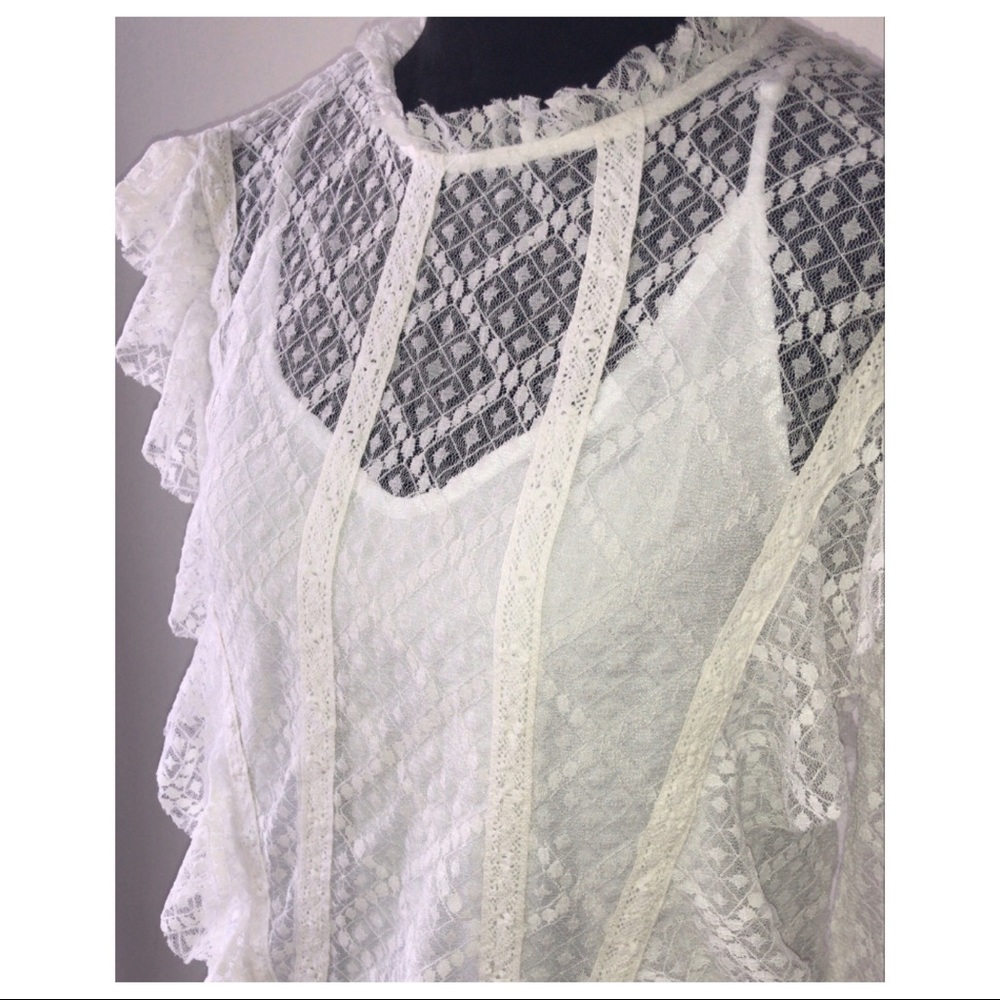 FREE PEOPLE LACE LONG SLEEVE BODYSUIT - Picture 4 of 8